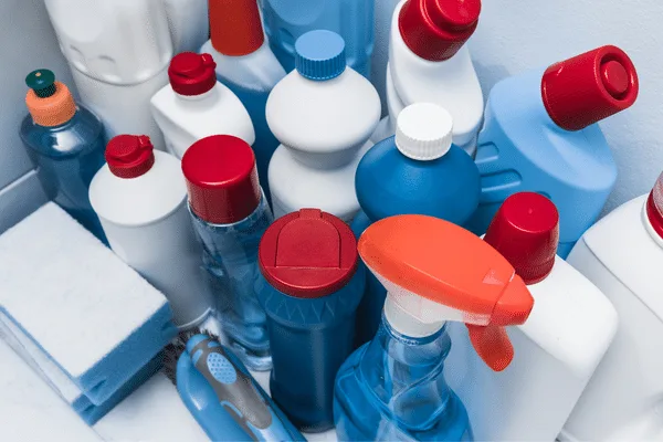Riscos ao misturar produtos de limpeza e soluções químicas sem dosador
